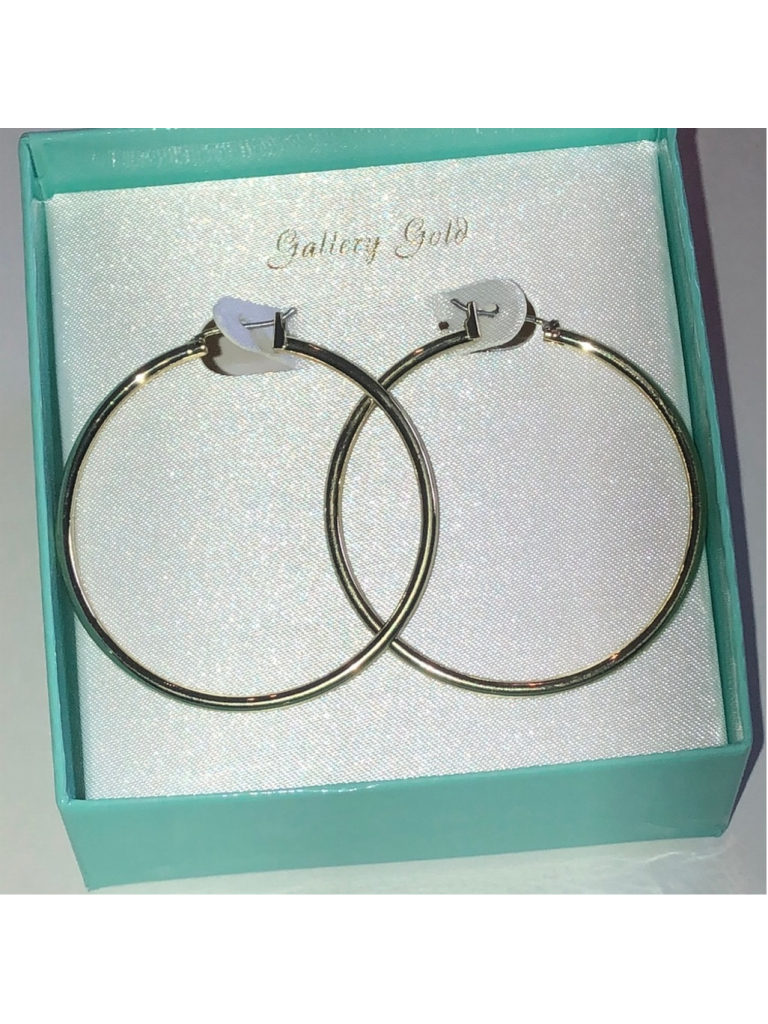 Gallery Gold Brand Gold Tone Classic Boho Hoop Earrings